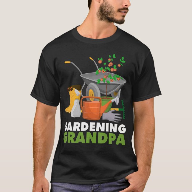 Lustiger Opa Gemüsegärtner Garten  T-Shirt (Vorderseite)