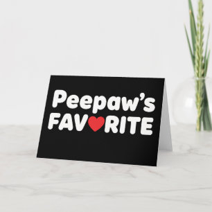 Lustiger Opa Peepaw Liebling, niedlicher Familienh Karte