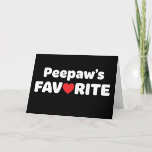 Lustiger Opa Peepaw Liebling, niedlicher Familienh Karte