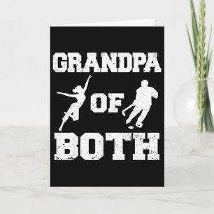 Lustiger Opa von Hockey und Tanz Opa Karte