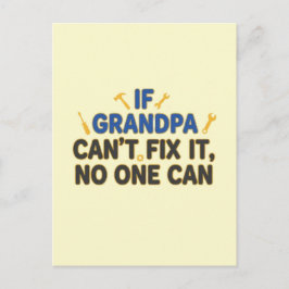 Lustiger Opa (Wenn Opa es nicht reparieren kann, k Postkarte