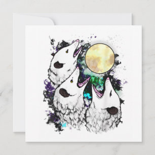 Lustiger Opossum-Aufkleber   Süßer schreiender Pos Einladung