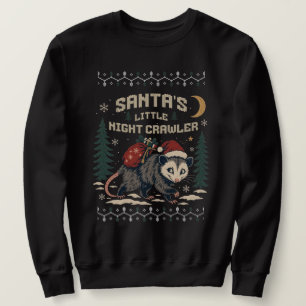 Lustiger Opossum-Weihnachtsnachtwanderer Sweatshirt