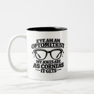 Lustiger Optometrie-Augenarzt-Sehpflegespezialist Zweifarbige Tasse