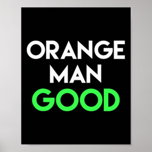 Lustiger orangefarbener Mann guter Konservativer  Poster
