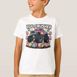 Lustiger Oster-Monster-Truck-Eierzerstörer-Witz fü T-Shirt