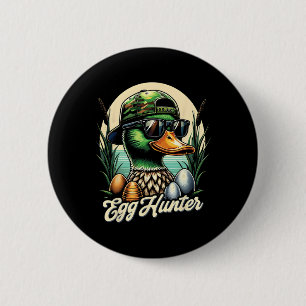 Lustiger Ostereierjäger-Enten-Eierjagd Button