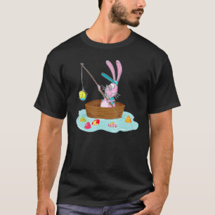 Lustiger Osterhase Angelndes Osterei-Jagen Jungen  T-Shirt
