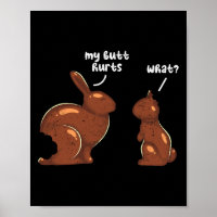 Lustiger Osterhase Kaninchen Mein Hintern Tut Weh