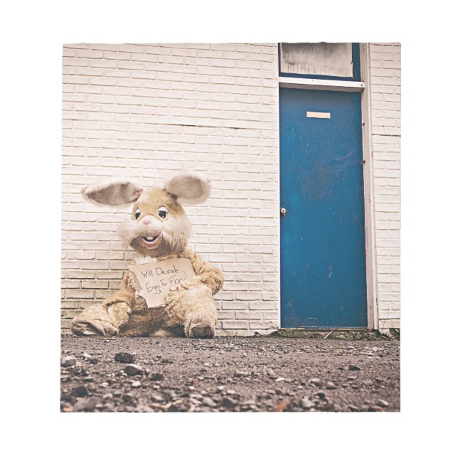 lustiger Osterhase Notizblock (Vorderseite)