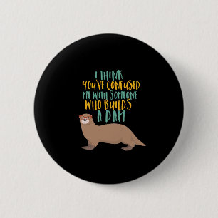 Lustiger Otter-Cartoon verwechselt mit Button