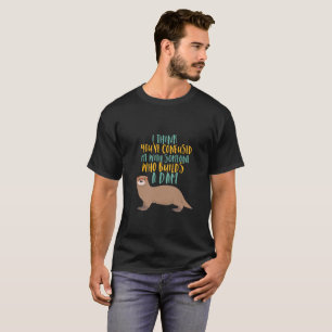 Lustiger Otter-Cartoon verwechselt mit T-Shirt