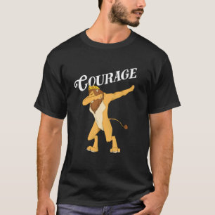 Lustiger Oz feiger Dabbing Löwe Mut T-Shirt Art-Wi