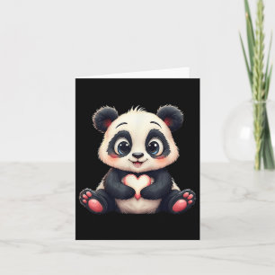 Lustiger Panda Liebes Herz Riesiger Bär Pandas Lie Karte