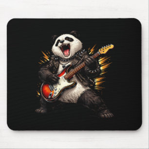 Lustiger Panda spielt Gitarre Rock und Roll für Mä Mousepad