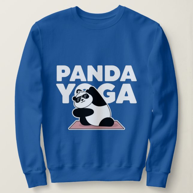 lustiger Panda-Yoga Sweatshirt (Design vorne)