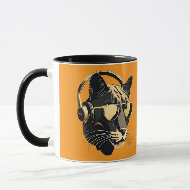Lustiger Panther Jammin' Tasse (Links)