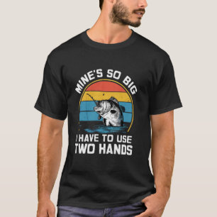 Lustiger Papa-Angeln Meins Groß Zwei Hände Bass Da T-Shirt