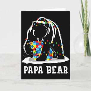 Lustiger Papa Bär Autismus-Bewusstsein Autismus-Pa Karte
