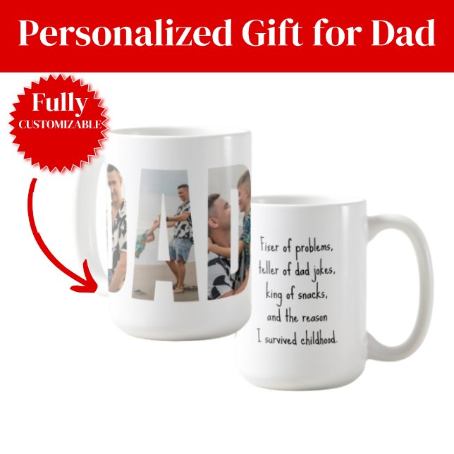 Lustiger Papa-Becher – Problemlöser & König der Sn Kaffeetasse (Funny Dad Mug – Fixer of Problems & King of Snacks)