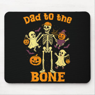 Lustiger Papa bis auf die Knochen Skelett mit Kind Mousepad