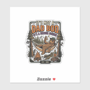 Lustiger Papa-Bod-Bär-Camping-Vater-Figur-Shirt_1 Aufkleber
