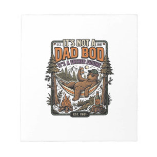 Lustiger Papa-Body-Bär-Camping-Vater-Figur-Shirt_1 Notizblock