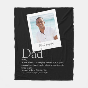 Lustiger Papa Daddy Vater Definition Foto Fleecedecke