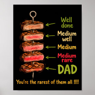 Lustiger Papa, du bist der seltenste BBQ-Vater des Poster