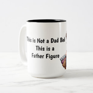 Lustiger Papa Kaffee „Vaterfigur“ Papa Körper Tass Zweifarbige Tasse