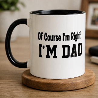 Lustiger Papa-Kaffeebecher Natürlich habe ich rech Tasse