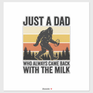 Lustiger Papa kam mit der Milch Vintage-Shirt_1 Aufkleber