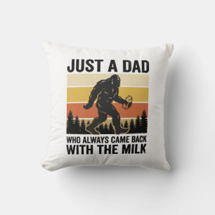 Lustiger Papa kam mit der Milch zurück Vintage-Shi Kissen