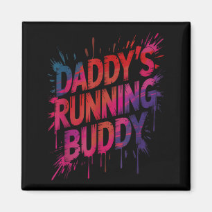 Lustiger Papa-Lauftreff-Kumpel Vater Halbmarathon Magnet