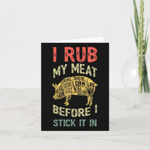 Lustiger Papa liebt Bbq ich reibe mein Fleisch Gri Karte