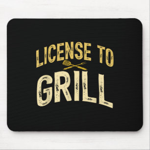 Lustiger Papa liebt BBQ Lizenz zum Grillen von Fle Mousepad