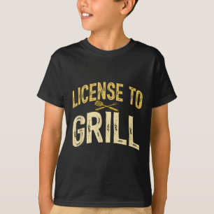 Lustiger Papa liebt BBQ-Lizenz zum Grillen von Fle T-Shirt