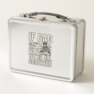 Lustiger Papa Mechaniker Wenn Papa es nicht repari Metall Brotdose