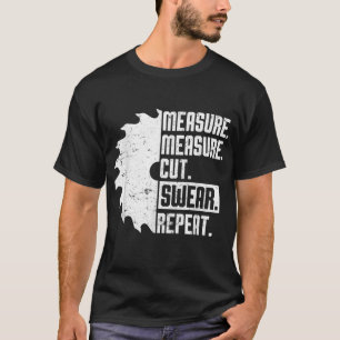 Lustiger Papa Messen Schneiden Fluchen Handwerker T-Shirt