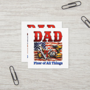 Lustiger Papa-Reparierer aller Dinge Quadratische Visitenkarte