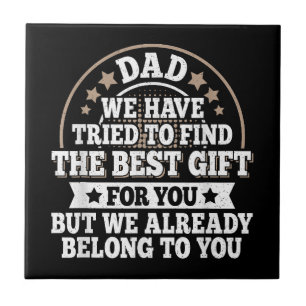 Lustiger Papa-Spruch Grafik Vintage Papa Vater Fliese
