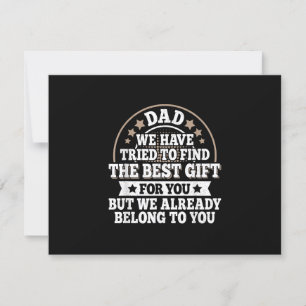 Lustiger Papa-Spruch Grafik Vintage Papa Vater RSVP Karte