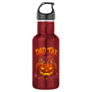 Lustiger Papa-Steuer Halloween-Kürbis Edelstahlflasche