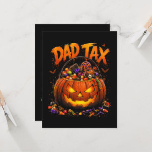 Lustiger Papa-Steuer Halloween-Kürbis Einladung