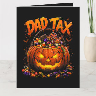 Lustiger Papa-Steuer Halloween-Kürbis Karte