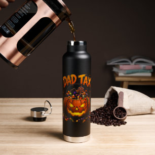 Lustiger Papa-Steuer Halloween-Kürbis Trinkflasche