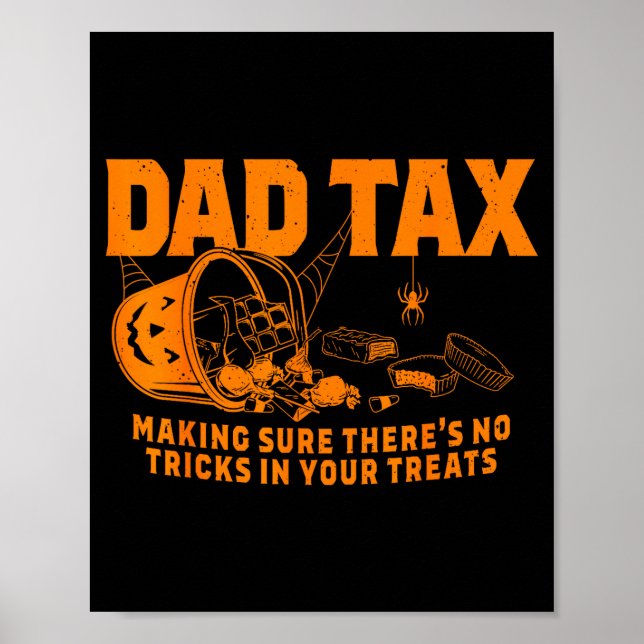 Lustiger Papa Steuer Halloween  Poster (Vorne)