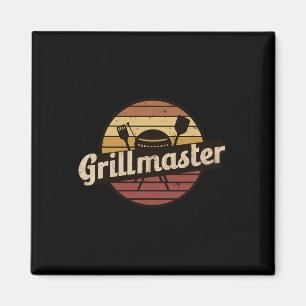 Lustiger Papa Vintage-Design Grillmaster Vatertag  Magnet