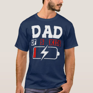 Lustiger Papa von 5 fünf Kindern mit niedriger Akk T-Shirt
