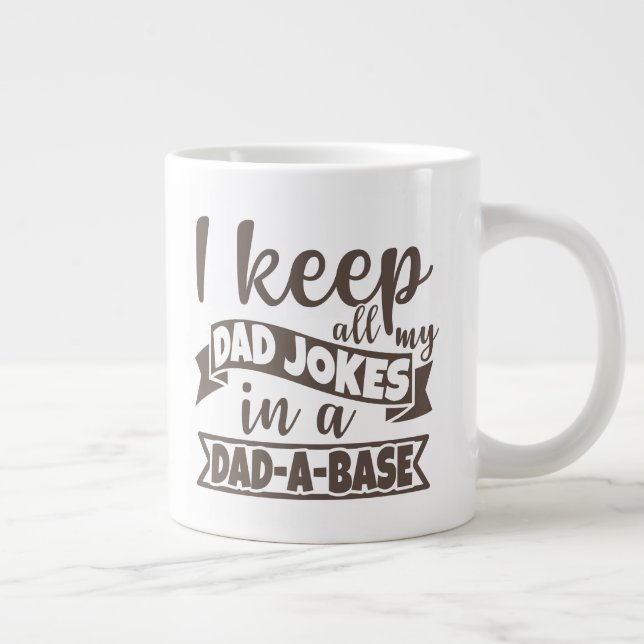 Lustiger Papa-Witz Computer IT-Ingenieur Dada-Date Jumbo-Tasse (Rechts)